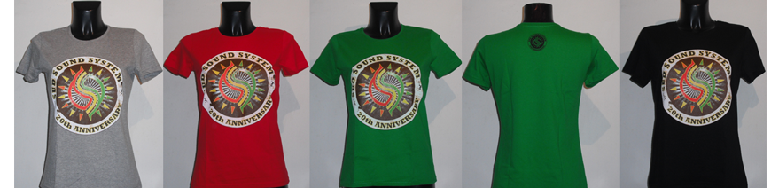 Assortimento colori T-shirt donna anniversario 2011 sud sound system